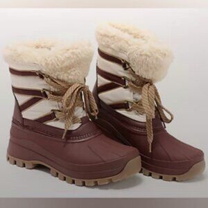 NWT Storm By Cougar Women Fresno Chianti/Bone Waterproof Mid Winter Boot Size 8M